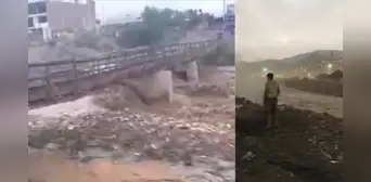 Río Chillón a punto de desbordarse tras incremento de lluvias Río Chillón a punto de desbordarse tras incremento de lluvias