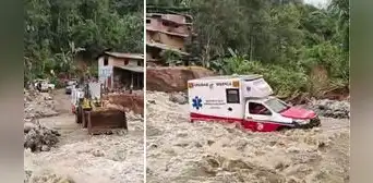 Personal de salud cruza caudalosas aguas del río en Piura para salvar a gestantes Personal de salud cruza caudalosas aguas del río en Piura para salvar a gestantes