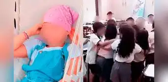 Niña de 8 años es sorprendida por sus amigos del colegio tras curarse del cáncer por varios meses Niña de 8 años es sorprendida por sus amigos del colegio tras curarse del cáncer por varios meses