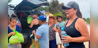 Marisol entregó víveres a damnificados por las intensas lluvias en Lambayeque: "Necesitamos ayuda"
