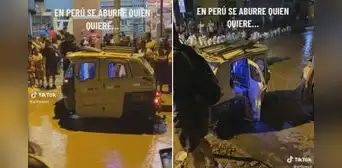 Mototaxi cobra un sol para cruzar el huaico y se vuelve viral: “Perú, potencia mundial” Mototaxi cobra un sol para cruzar el huaico y se vuelve viral: “Perú, potencia mundial”