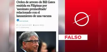 Filipinas: “tribunal de crímenes atroces” no ordenó arresto de Bill Gates por la vacunación