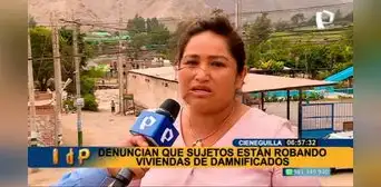 Cieneguilla: damnificados por huaicos denuncian ser víctimas de robo Cieneguilla: damnificados por huaicos denuncian ser víctimas de robo