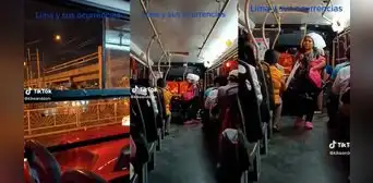 Mujer asombra con curioso traje de bolsas para evitar mojarse con la lluvia: “La moda se impone”