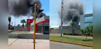 Reportan incendio de grandes proporciones cerca a la sede de la UPC de Chorrillos