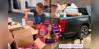 Valeria Piazza y su esposo llevaron donativos a Cieneguilla tras huaicos: "Aún se necesita ayuda"