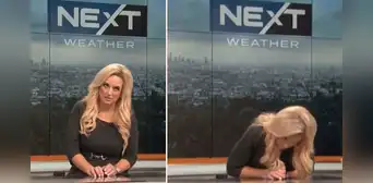Presentadora del tiempo se desmaya en vivo cuando estaba a punto de iniciar su secuencia