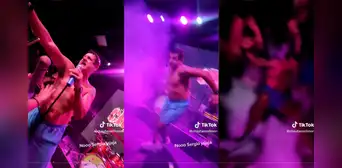 Sergio Galliani se lanza al público en concierto y sufre trágica caída porque nadie lo agarró