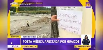 Huaico en Cieneguilla: personal de posta atiende a heridos en plaza de Armas tras quedar sin luz Huaico en Cieneguilla: personal de posta atiende a heridos en plaza de Armas tras quedar sin luz