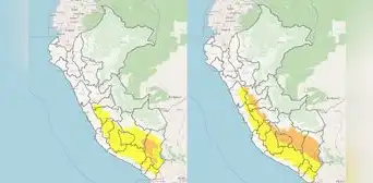 Senamhi advierte lluvias de fuerte intensidad en la sierra central y sur