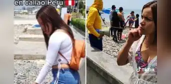 Venezolana va por primera vez a la playa del Callao y se lleva una gran sorpresa