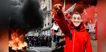 Protestas contra reforma de Macron: imágenes del noveno día de bloqueos que paralizan a Francia Protestas contra reforma de Macron: imágenes del noveno día de bloqueos que paralizan a Francia