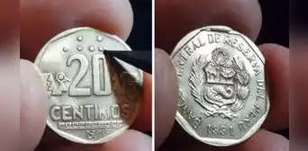 ¿Cómo es la moneda de 20 céntimos que puede llegar a valer S/50 y por qué tiene este alto costo?