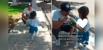 Peruano sorprende a su hija con rosas tras su primer día de clases y emociona a miles Peruano sorprende a su hija con rosas tras su primer día de clases y emociona a miles