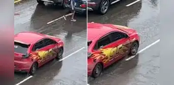 Captan a 'Rayo McQueen' en calles limeñas y causa furor: “Cosas de nuestro barrio” Captan a 'Rayo McQueen' en calles limeñas y causa furor: “Cosas de nuestro barrio”