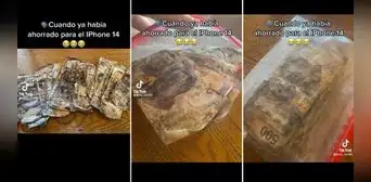 "Mis ahorros": joven perdió dinero que había enterrado por dos meses para comprarle un iPhone a su novia "Mis ahorros": joven perdió dinero que había enterrado por dos meses para comprarle un iPhone a su novia
