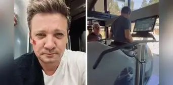 Jeremy Renner continúa rehabilitación tras accidente: actor se recupera sobre caminadora antigravedad