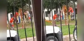 Reporta fallas en su internet y encuentra a trabajadores de Claro en el parque: “Su pausa activa” Reporta fallas en su internet y encuentra a trabajadores de Claro en el parque: “Su pausa activa”