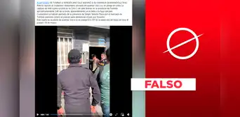 Sergio Tarache: video no evidencia la captura del feminicida en Tumbes Sergio Tarache: video no evidencia la captura del feminicida en Tumbes