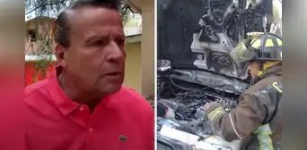 Alfredo Adame pasa grave susto tras incendiarse su auto