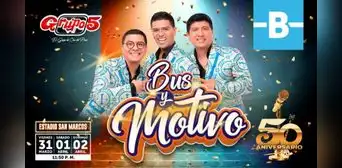 "Bus y motivo”: por tan solo S/5 podrás regresar a tu casa luego de ver al Grupo 5 "Bus y motivo”: por tan solo S/5 podrás regresar a tu casa luego de ver al Grupo 5