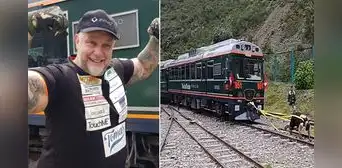 Atleta de Austria logró récord mundial tras jalar tren de 81 toneladas en Cusco Atleta de Austria logró récord mundial tras jalar tren de 81 toneladas en Cusco