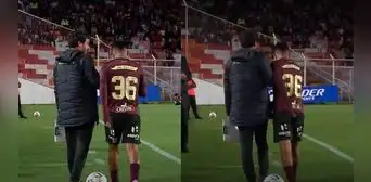 El enojo de Piero Quispe tras ser cambiado y su desaire al comando técnico que quiso abrazarlo El enojo de Piero Quispe tras ser cambiado y su desaire al comando técnico que quiso abrazarlo