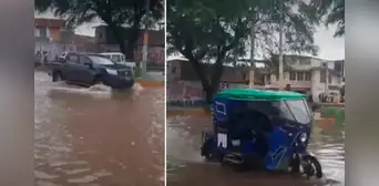 Piura: calles y viviendas quedaron inundadas tras intensas lluvias en el norte