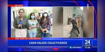 Capturan a falsos colectiveros en SJL: menor de edad y 2 mujeres integraban banda criminal Capturan a falsos colectiveros en SJL: menor de edad y 2 mujeres integraban banda criminal