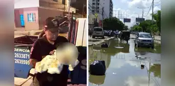 Hallan abandonado a bebé de 20 días de nacido antes de torrencial lluvia en Tumbes