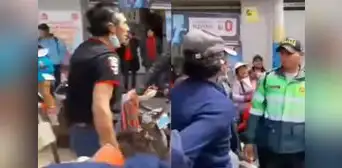 Ciudadano de tercera edad pretendió agarrarse a golpes con policías