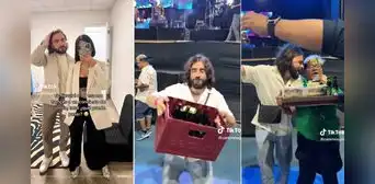 Francés va a concierto de cumbia en El Huaralino y levanta su caja de cervezas para bailar: "La vive" Francés va a concierto de cumbia en El Huaralino y levanta su caja de cervezas para bailar: "La vive"