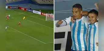 Paolo Guerrero se sacó a 2 defensas, remató con potencia y marcó el 2-0 de Racing