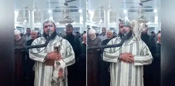 Gato salta sobre feligrés que dirige oraciones de ramadán en Argelia