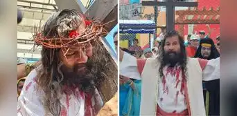 Semana Santa: 'Cristo Cholo' realiza vía crucis por cerro San Cristóbal acompañado de fieles