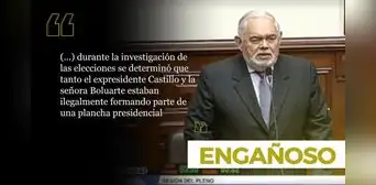 Investigación congresal no "determinó" que Castillo y Boluarte candidatearon "ilegalmente", como dijo Montoya Investigación congresal no "determinó" que Castillo y Boluarte candidatearon "ilegalmente", como dijo Montoya
