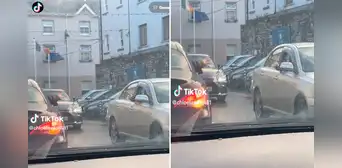 Choferes se disputan un lugar en estacionamiento con popular juego piedra, papel o tijera Choferes se disputan un lugar en estacionamiento con popular juego piedra, papel o tijera