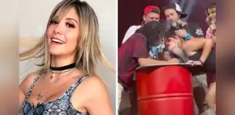 Claudia Serpa minimiza beso que le 'robó' Carlos Vílchez en vivo: "Fue parte de un juego" Claudia Serpa minimiza beso que le 'robó' Carlos Vílchez en vivo: "Fue parte de un juego"