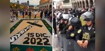 Semana Santa en Ayacucho: Policía pretendió destruir alfombras en homenaje a las víctimas de protestas Semana Santa en Ayacucho: Policía pretendió destruir alfombras en homenaje a las víctimas de protestas