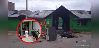 Abren comisaría incendiada durante protestas contra Dina Boluarte en Puno Abren comisaría incendiada durante protestas contra Dina Boluarte en Puno