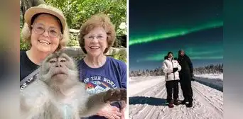 Dos mujeres de 81 años cumplen su sueño de viajar por todo el mundo en 80 días Dos mujeres de 81 años cumplen su sueño de viajar por todo el mundo en 80 días