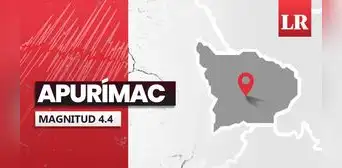 Temblor de magnitud 4.4 se sintió en Apurímac hoy, según IGP Temblor de magnitud 4.4 se sintió en Apurímac hoy, según IGP