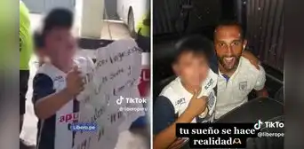 Hernán Barcos y su noble gesto con niño hincha de Alianza Lima que viajó hasta Sullana para verlo Hernán Barcos y su noble gesto con niño hincha de Alianza Lima que viajó hasta Sullana para verlo