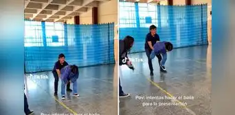 Escolares intentaron imitar pirueta viral para una presentación: "Videos que duelen" Escolares intentaron imitar pirueta viral para una presentación: "Videos que duelen"
