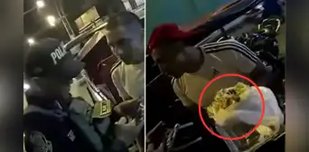 Delincuentes no dejaron de comer pollo a la brasa mientras eran intervenidos por la Policía Delincuentes no dejaron de comer pollo a la brasa mientras eran intervenidos por la Policía