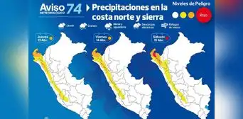 Senamhi alerta lluvias y granizo de extrema intensidad en la costa norte y sierra Senamhi alerta lluvias y granizo de extrema intensidad en la costa norte y sierra