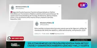 AAR sobre medidas contra exministros: "Espero que se haga justicia, que no se politice y que se avance" AAR sobre medidas contra exministros: "Espero que se haga justicia, que no se politice y que se avance"