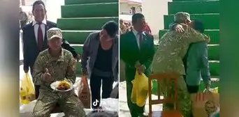 Cadete sorprende con su tierna reacción al ver a sus padres: “Qué linda sorpresa” Cadete sorprende con su tierna reacción al ver a sus padres: “Qué linda sorpresa”