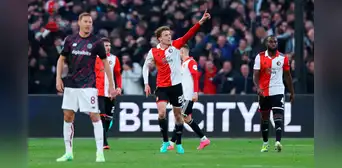 Con Marcos López: Feyenoord ganó 1-0 a Roma y saca medio boleto para la 'semis' de la Europa League