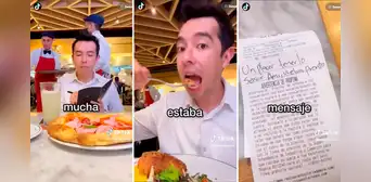 Joven finge ser crítico de alimentos e ingresa a restaurante para comer gratis